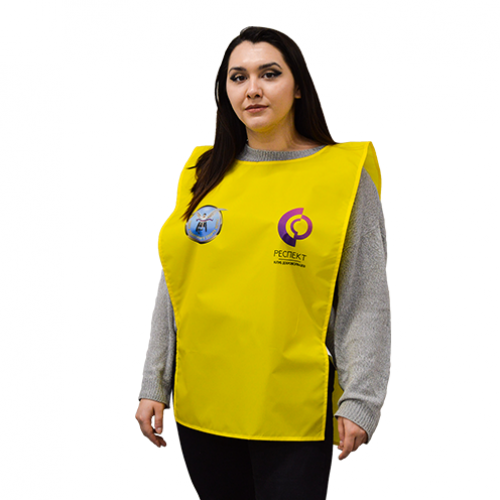 Манишка с полной запечаткой, материал: шелк