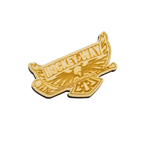 Значок деревянный