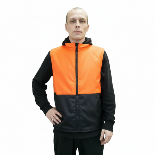 Жилет без подклада однотонный сложного кроя, унисекс