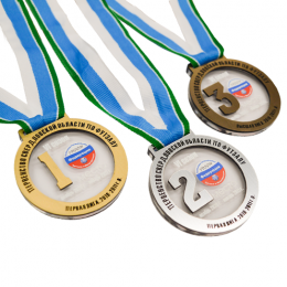 Медаль из акрила 3-слойная (два слоя пластика) с УФ-печатью