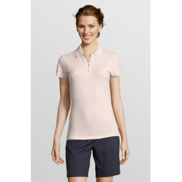 Рубашка поло женская People 210, нежно-розовая