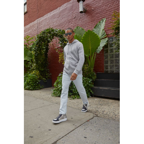 Толстовка на молнии с капюшоном унисекс BNC Inspire (Organic), белая