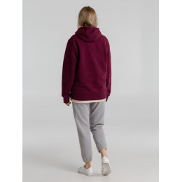 Толстовка с капюшоном унисекс King, бордовая