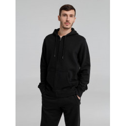 Толстовка на молнии с капюшоном унисекс King, черная