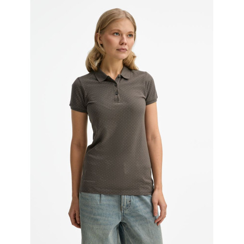 Рубашка поло женская Brandy Women, темно-серая с белым