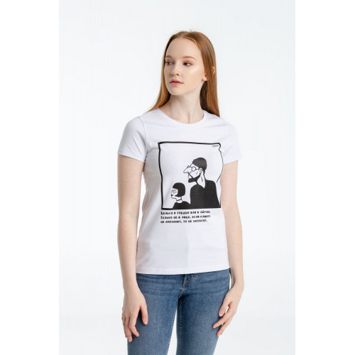 Футболка женская «Леон», белая, ver.2