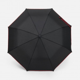 Зонт складной Edgeline, черный с красным