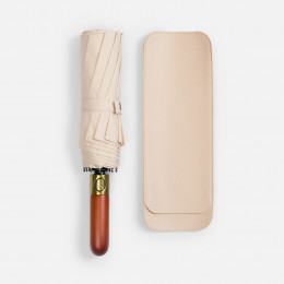 Зонт складной Cloudburst в подарочной упаковке, бежевый