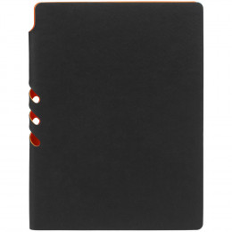 Ежедневник Flexpen Black, недатированный, черный со светло-оранжевым