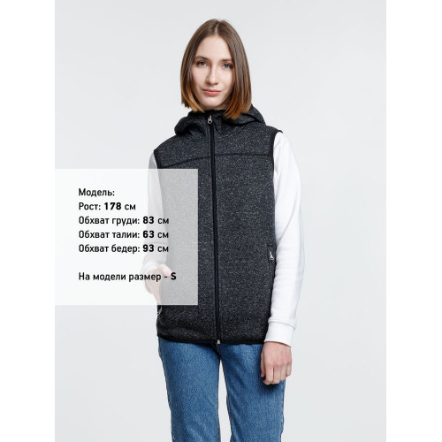 Жилет с капюшоном унисекс Gotland, черный