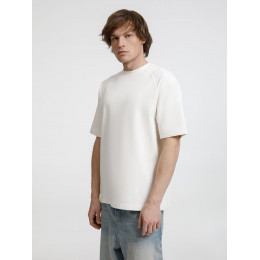 Футболка оверсайз унисекс Sideline, молочно-белая