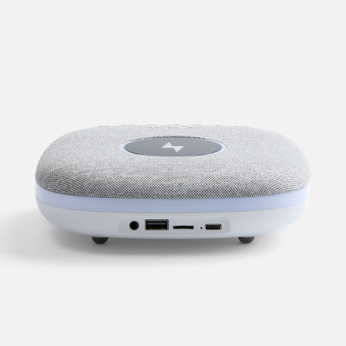 Bluetooth-колонка с беспроводной зарядкой и подсветкой Terrafonic, серая