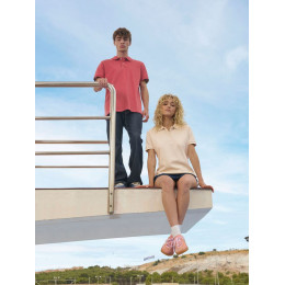 Рубашка поло унисекс Pacific, синяя (джинс)