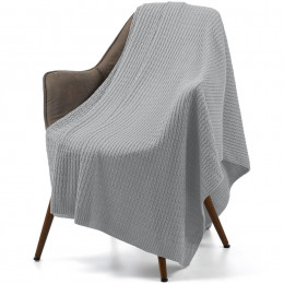 Плед Slumberland, серебристо-серый меланж