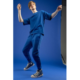 Футболка унисекс оверсайз T3, синяя