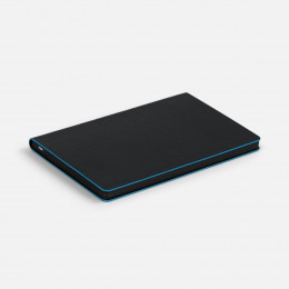 Ежедневник Trait, недатированный, черный с голубым