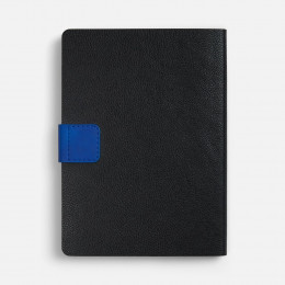 Ежедневник Boom, недатированный, черный с ярко-синий