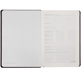 Ежедневник Alanis, недатированный, черный с красным