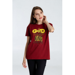 Футболка A God is High, гранатово-красная