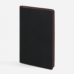 Ежедневник Trait, недатированный, черный с красным