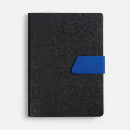 Ежедневник Boom, недатированный, черный с ярко-синий