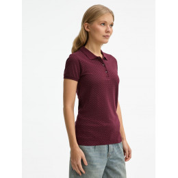 Рубашка поло женская Brandy Women, бордовая с белым