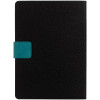 Ежедневник Boom, недатированный, черный с бирюзовым