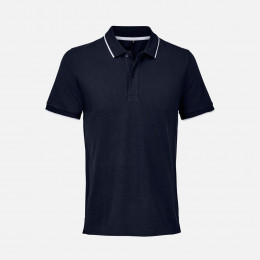 Рубашка поло унисекс Palermo, темно-синяя с белым