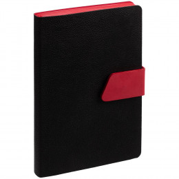 Ежедневник Boom, недатированный, черный с красным