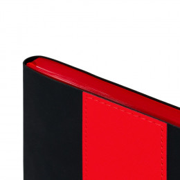 Ежедневник Bookmark, недатированный, черный с красным