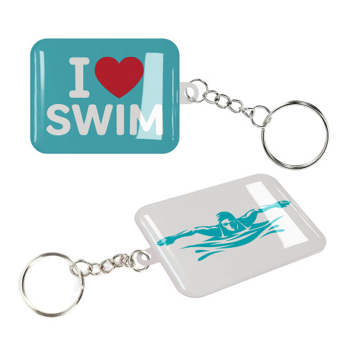 Брелок двухсторонний с цветной печатью и полимерной заливкой  3х4